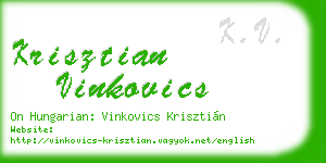 krisztian vinkovics business card