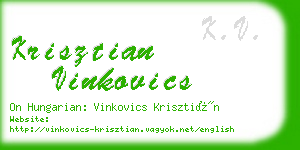 krisztian vinkovics business card
